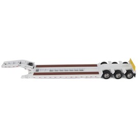 Trail King TK120 Hydraulic Detachable Gooseneck Lowboy Trailer White (Regular Version) Transport Series 1/50 Diecast Model by Diecast Masters 71138