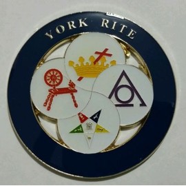 Mason Square Market Freemason York Rite Ladies Car Emblem