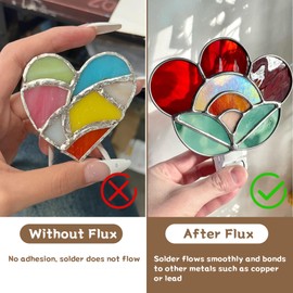 WAN2TLK Liquid Flux Soldering 100ml - Stained Glass Flux for Soldering Work, Glass Repair and More - Stain Glass Tools and Supplies - Waterbased Liquid Zinc Flux for Stained Glass