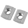 M5 Thread T-Nut, 50Pcs Carbon Steel T Slot Nuts, Nickel