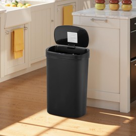 BestOffice 13 Gallons Automatic Sensor Kitchen Trash Can with Lid, Touchless Garbage Can for Bathroom, Bedroom, Home Office Waste Bin 50L