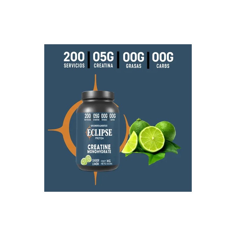 Creatina Monohidratada Eclipse Protein 1kg 200 Servicios