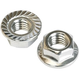 Pack of 10 Locking Tooth Nuts M10 DIN 6923 A2 Stainless Steel Flange Nuts with Locking Toothing (UKV) Stainless Steel Nuts Hex Nuts with Flange and Toothed Ribs V2A Stainless Steel