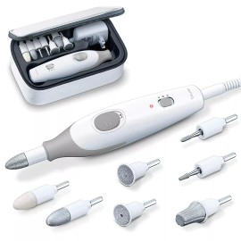 VitalControl Vital Control SMA38: Manicure & Pedicure Machine Set w/ 7 Attachments & Bag -Wht