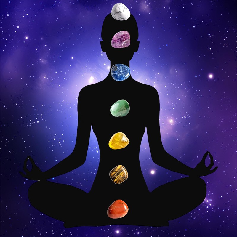 SigMntun Polished Chakra Stone Set - 7 Pcs Handpicked Natural