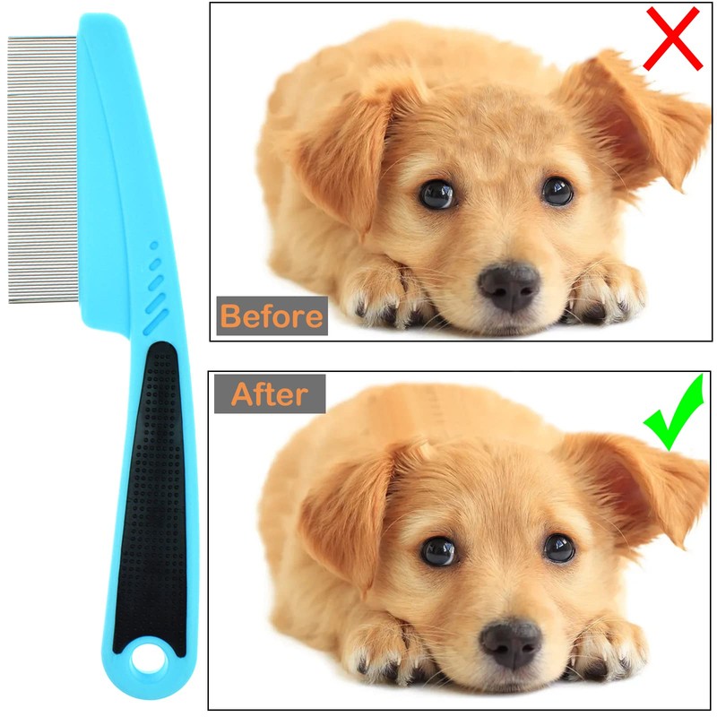 Dog Comb Flea Comb Fine Tooth Tear Stain Grooming Comb