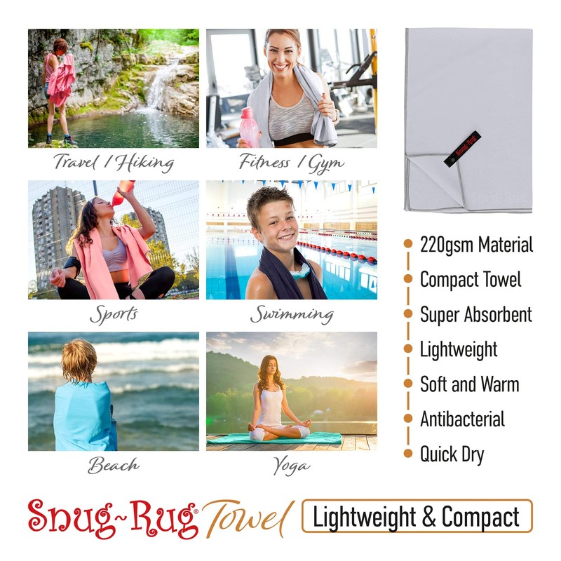 Snug Rug Microfibre Towel - Super Absorbent - Quick Drying