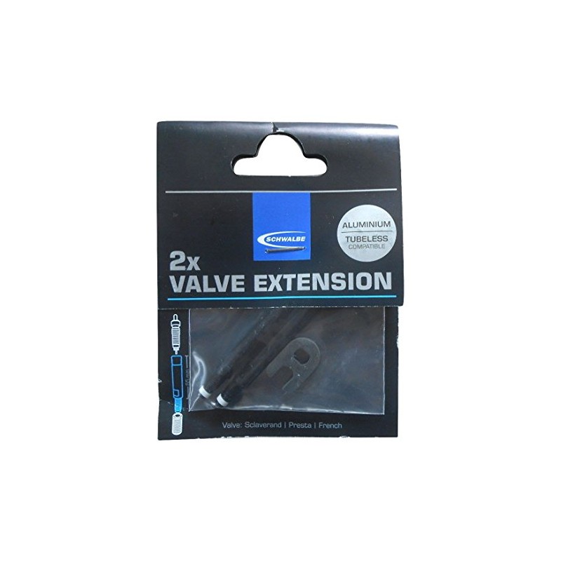 Schwalbe Valve Extension Pack of 2 (Black, 65 mm)
