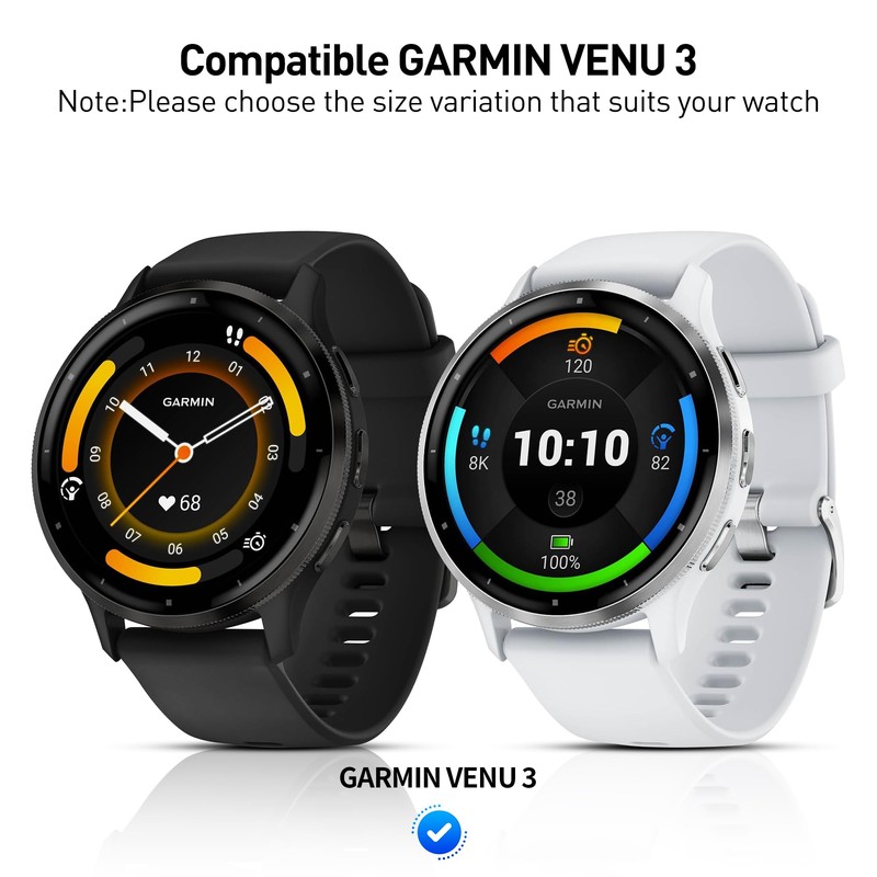 Suoman 6-Pack for Garmin Venu 3 45MM Screen Protector, Charger