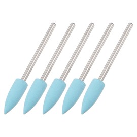 uxcell 5 Pcs Silicone Rubber Grinding Buffing Wheels 600 Grits 6mm Dia Pointed Polishing Head for Electric Rotary Tool