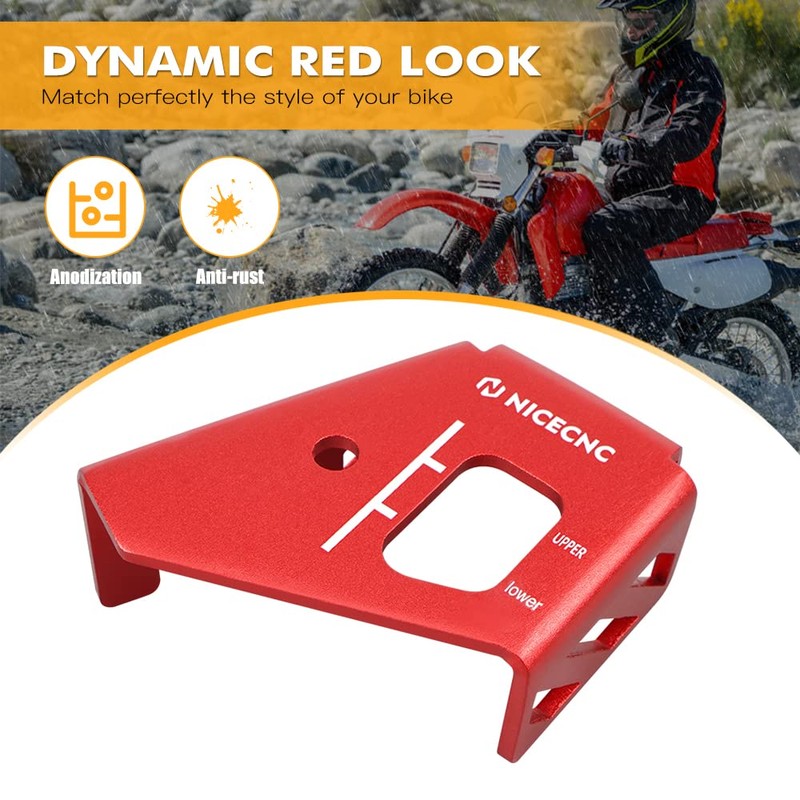 NICECNC Red Rear Brake Reservoir Guard Compatible with Honda XR650L