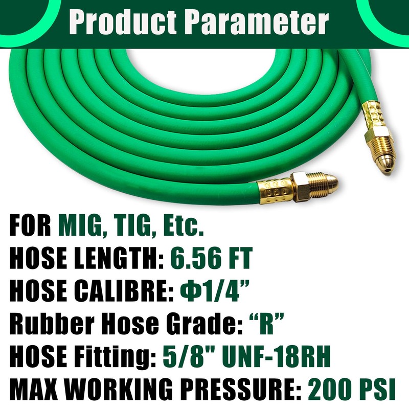 5FT, 6,56FT, 10FT Argon Gas Hose, Inert Gas Welding Hoses