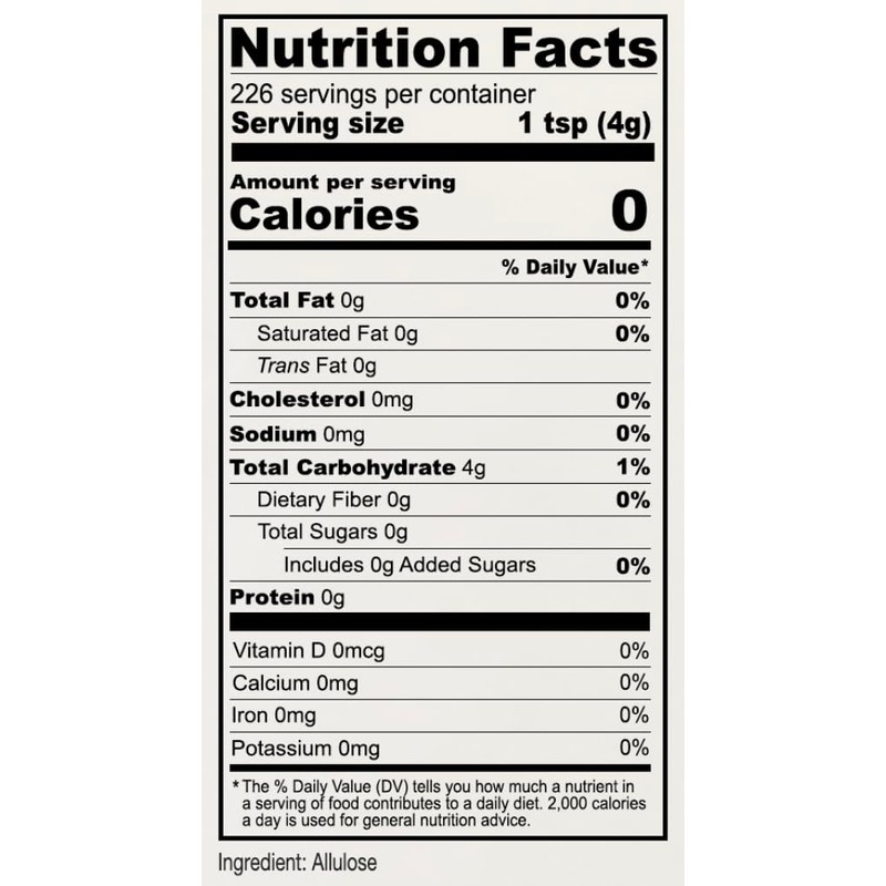 Anthony's Allulose Sweetener, 2 lb, Batch Tested Gluten Free, Keto