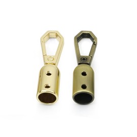 DraCra 4 Pack Braided Purse Straps Snap Hook Swivel Clasp Replacement Round Leather Braided Handbag Handle Swivel Clasp Clips for Women's Straw Woven Shoulder Bag Tote Handmade Crochet Purses Strap