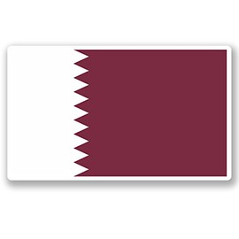 2 x Qatar Doha Vinyl Sticker Luggage Travel Bike Laptop Map Flag Car Decal #5403 (10cm Wide x 6cm Tall)