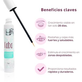 Kaba Serum Pestañas Tratamiento para Crecimiento de Pestañas con Pantenol y Biotina - Lash Serum Para Pestañas y Cejas más Fuertes, Voluminosas y Largas - Suero de Pestañas desde la Raíz