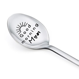 Birthday Gifts for Mom Coffee Tea Spoon Best Gifts for Women Mom Spoon Happy Mothers Day Gift for Women Mom Tea Coffee Spoon for Mother Christmas Gift Engraved Stainless Steel Spoon