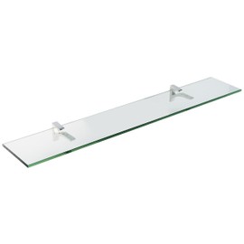 Spancraft Glass C-10x21-Chrome Cardinal Glass Shelf, Chrome, 10" x 21"