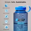 Nalgene Tritan Wide Mouth BPA-Free Water Bottle, Grey w/ Blue