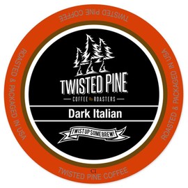 Twisted Pine Coffee Dark Italian, Super Intense Dark Roast, Single-Serve Cups for Keurig K-Cup Brewers, 24 Count
