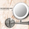 Ovente 7" Lighted Wall Mount Makeup Mirror, 1X & 7X