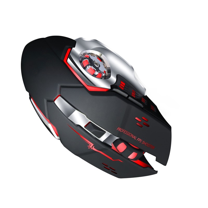 Thunder Wolf Q13 Charging Mute Wireless Mouse Gaming Business Luminous