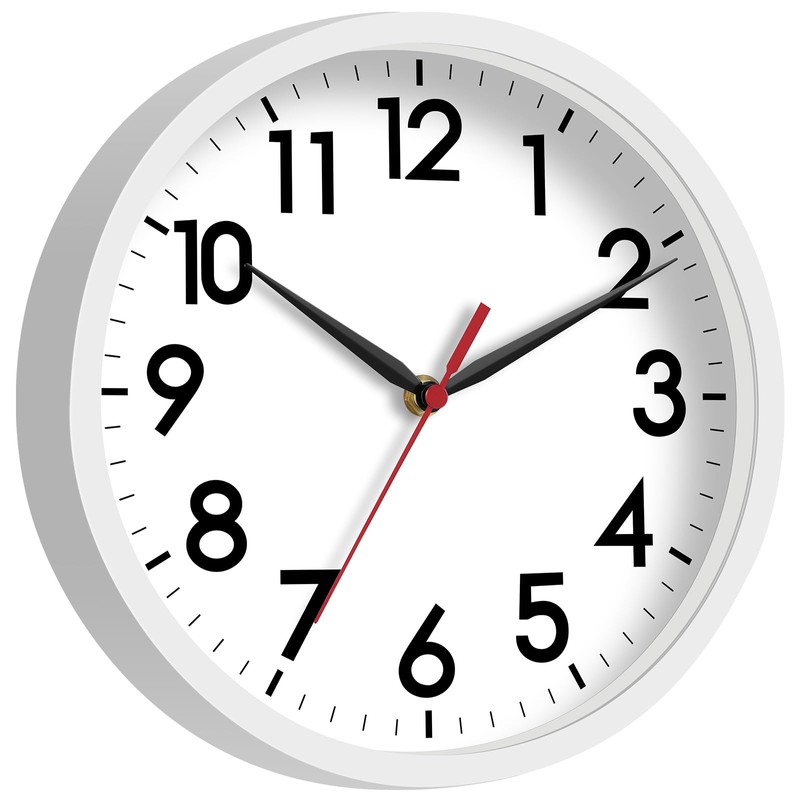 AKCISOT Wall Clock, Modern Small Wall Clocks Battery Operated 8