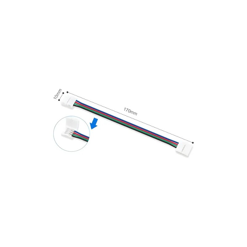 10pc Cable Conector Junta De Unir Tiras Led Unicolor Spi
