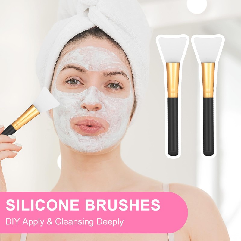 2 Pcs Silicone Face Mask Brushes Silicone Applicator Kit Mask