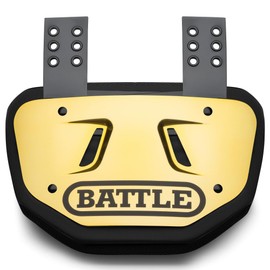 Battle Chrome Football Back Bone Back Plate, Gold/Black Chrome