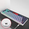 Owpkeenthy 65 Percent Mechanical Gaming Keyboard Hammerhead Shark with Red
