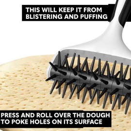 WIZOAVI Professional Pizza Making Tools Set – Dough Roller, Pizza Roller, Pizza Dough Docker, Pastry Roller, Pizza Press & Essential Pizza Tools for Perfect Homemade or Commercial Pizzas!