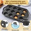 Tobeelec 2 Pack Mini Cheesecake Pans Removable Bottom 12 Cavity