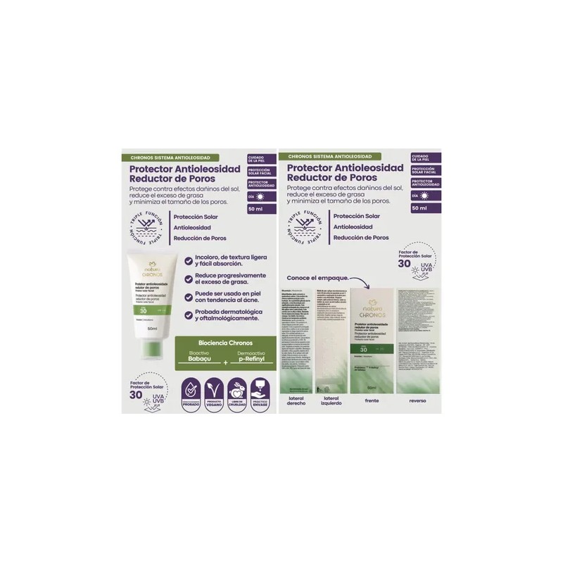 Chronos Protector Antioleosidad Reductor De Poros Fps 30