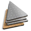4 x Triangle Coasters - BW - Cute Yellow Buttercup