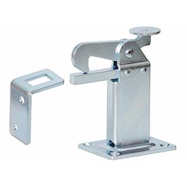 Door Stop for Floor Mounting with Closing Angle Silver Galvanised