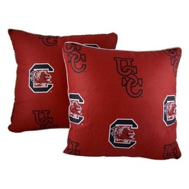 College Covers South Carolina Gamecocks Decorative Pillow, 16" x 16", Includes 2 Decorative Pillows