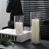 PNJHDZ 24 Pcs White Pillar Candles and Glass Candle Holders,