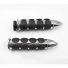 TDR Pair 1" Spike Chrome Hand Grips with Throttle Boss