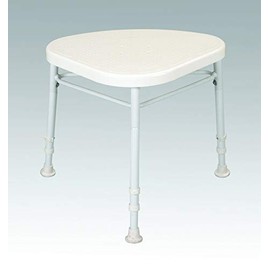 Homecraft White Line Aluminium Corner Shower Stool, 44-54cm, 160kg