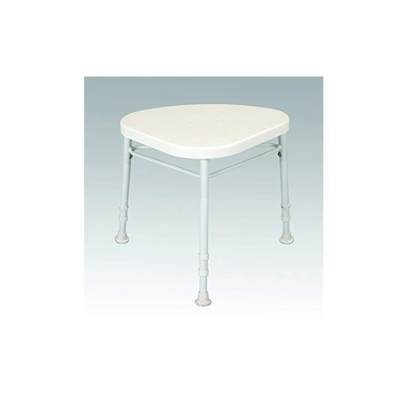 Homecraft White Line Aluminium Corner Shower Stool, 44-54cm, 160kg