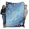 Snowflakes - Cotton Woven Blanket Throw - Made in The