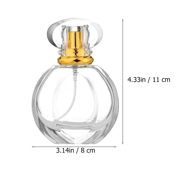 SCOLAND 50ML Glass Refillable Perfume Spray Bottle Empty Liquid Perfume