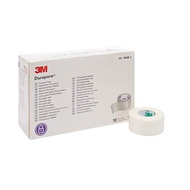 3M - Cinta quirúrgica Durapore de 1 x 10 yardas, caja: 12