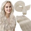 Hetto Weft Hair Extensions Real Human Hair Blonde Sew in