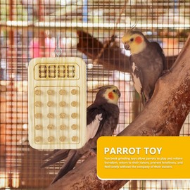 Parrot Chewing Cork - Wooden Biting Training Bird Toy - Cork Treasure Hunt Games for Hiding Treat, Parrot Toy for Small and Medium Bird Intelligence and Emotions