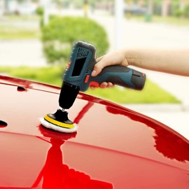 Keenso Kit de Almohadillas de Pulido de Lana, 6 Piezas de 3 Pulgadas, Kit de Almohadillas de Pulido de Lana de Imitación con Adaptador de Taladro 11 de 5/8 Pulgadas, Almohadillas de