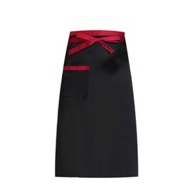 YIBOOOM Cafe Apron, Sommelier Apron, Apron, Bib, Restaurant, Unisex, Kitchen, Chef, Sommelier Work, Easy Care, Home Use, Black red belt