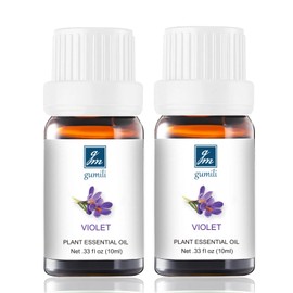 GM Gumili Violet Essential Oil Fragrance Oil - Natural Perfume for Aromatherapy, Perfume Making, Candles, Soap, Room Spray, Diffuser Blends - Pure Fragrance, 10mL Undiluted - Pack of 2