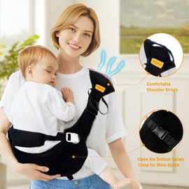 Oblitor Baby Carrier Newborn to Toddler,Adjustable Baby Sling Carrier,Comfortable and Lightweight Toddler Carrier for 25-60 lbs,Ideal for Shopping Travelling